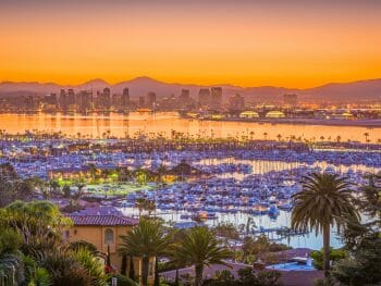 San Diego downtown cityscape from Point Loma.