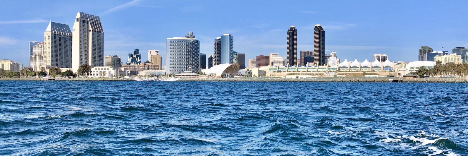 Skyline of San Diego from Coronado Ferry