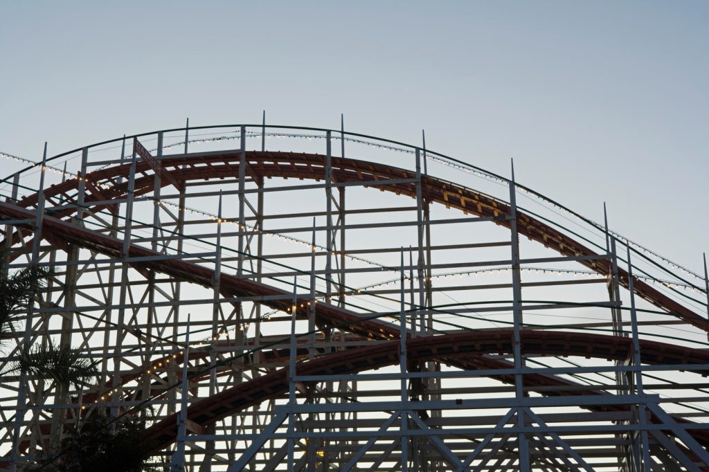 Big Dipper roller coaster, Belmont Park, San Diego