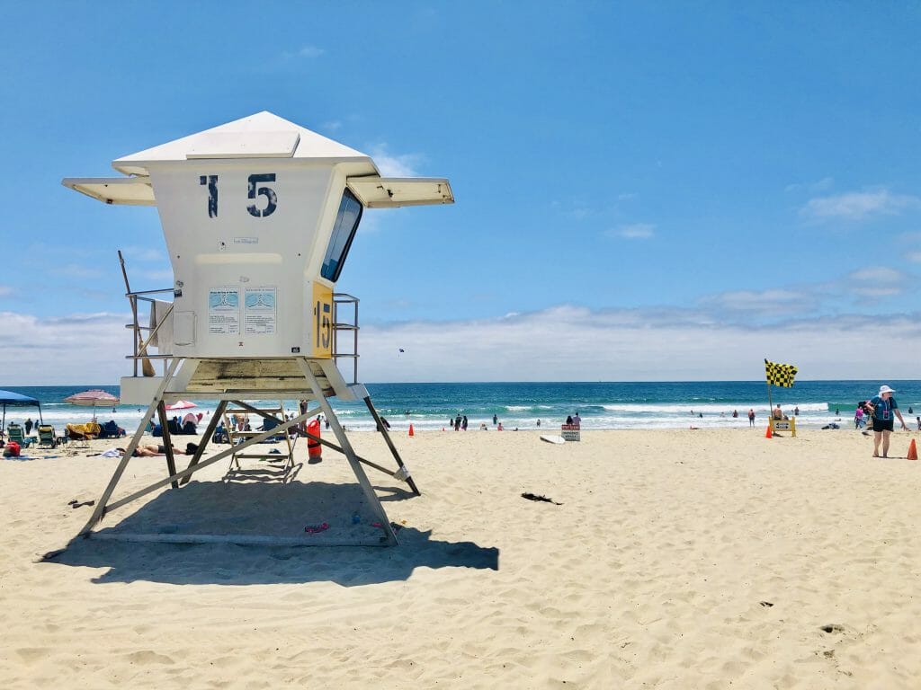 Lifeguard tower at Mission Beach San Diego