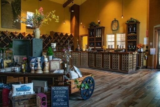 Wine tasting room at Robert Renzoni Vineyards Temecula