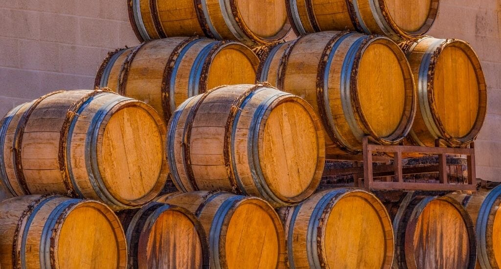 A Stack of Wine barrels in Temecula, California
