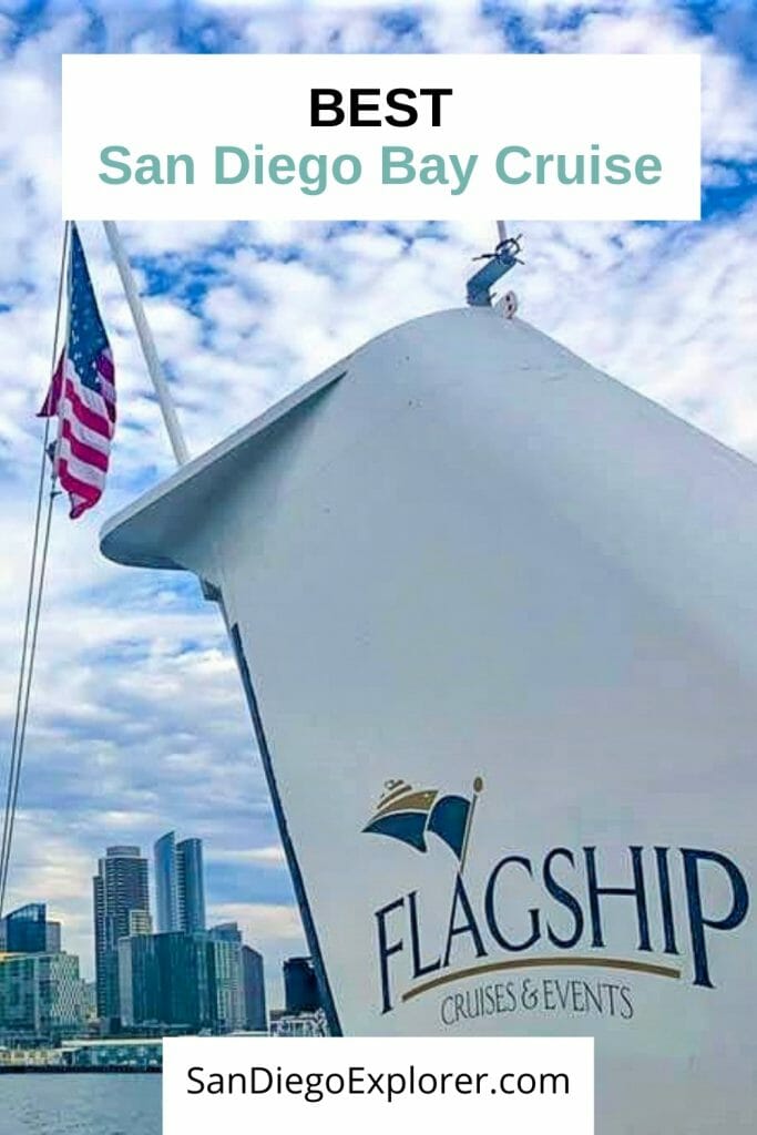 Top Tips from a San Diego Local on her favorite Flagship Cruise San Diego has to offer, including where to find tickets and what to pack. It is one of the best things to do in San Diego and a great idea to add to your San Diego itinerary. San Diego Things To Do - San Diego attractions - San Diego Bay Cruise - Sunset Cruise San Diego - Whale Watching San Diego - San Diego Harbor - San Diego Harbor Cruise - San Diego Sights - San Diego Bay - San Diego Cruise - Flagship Cruises - Sunset Cruises