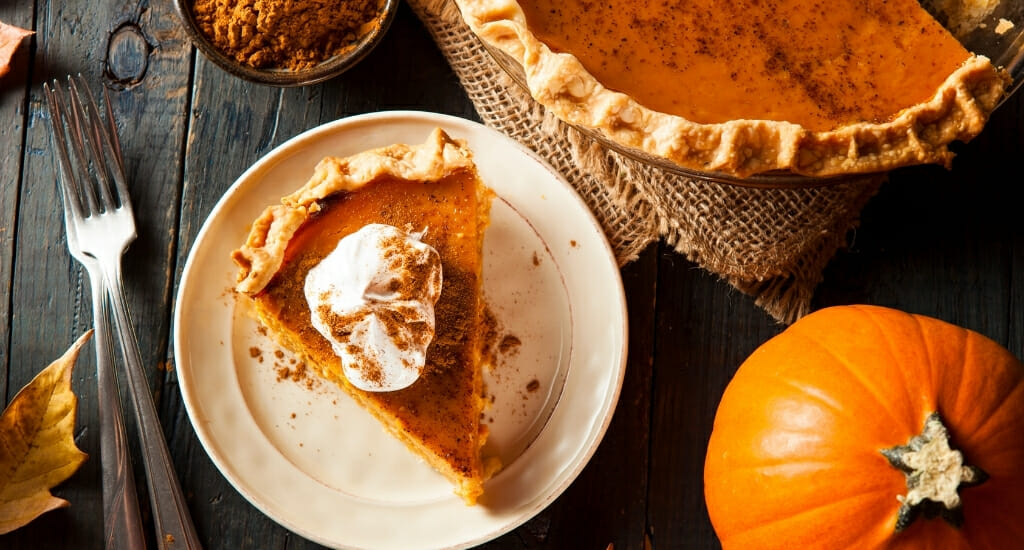 Flatley photo of table with pumpkin pie 