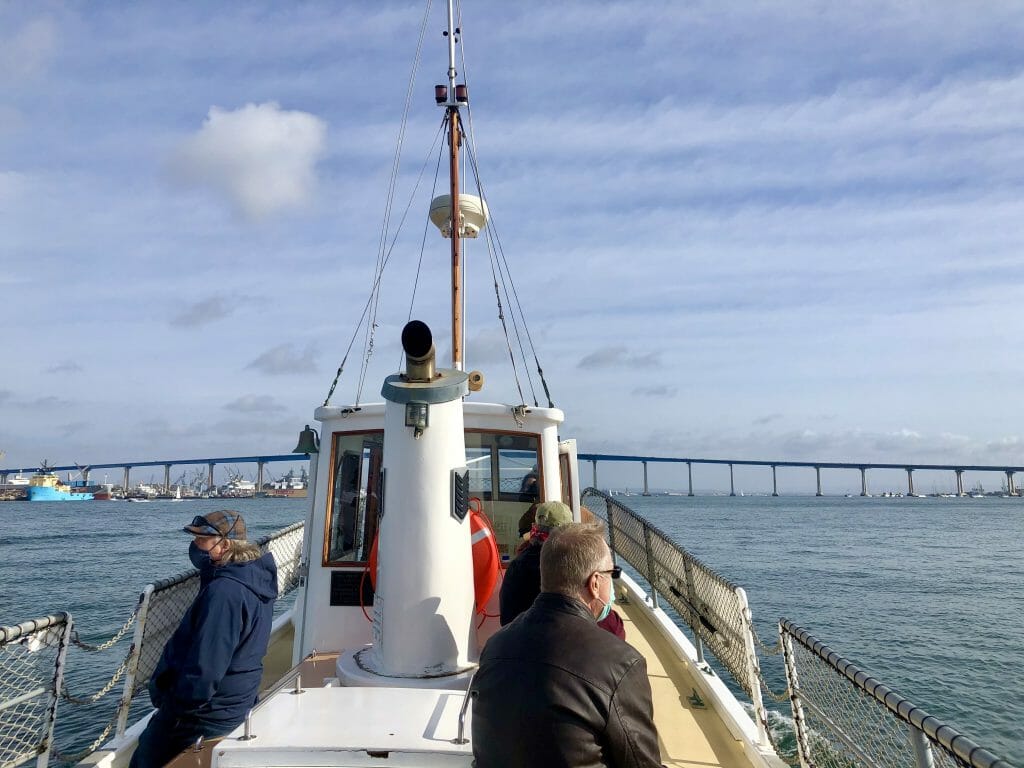 Historic Bay Cruise on the Pilot with the Coronado Bay Bridge in the background
