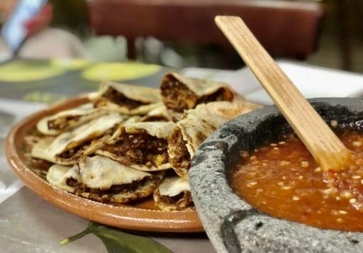 Mole Groditas with fresh salsa