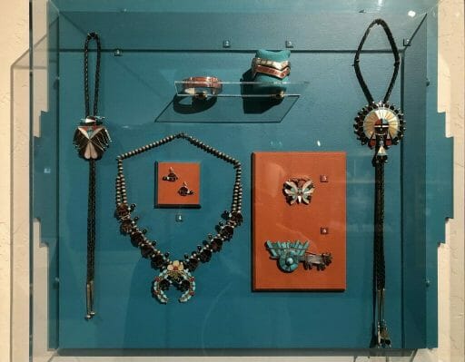 Silver and Turquoise jewelry at the Museum of northern arizona