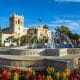 Fountain in the foreground and San Diego Natural History Museum in the Background