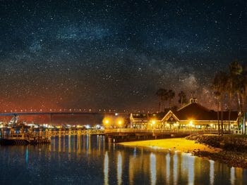 Milky Way over Coronado Bay Bridge in San Diego - Stargazing in San Diego