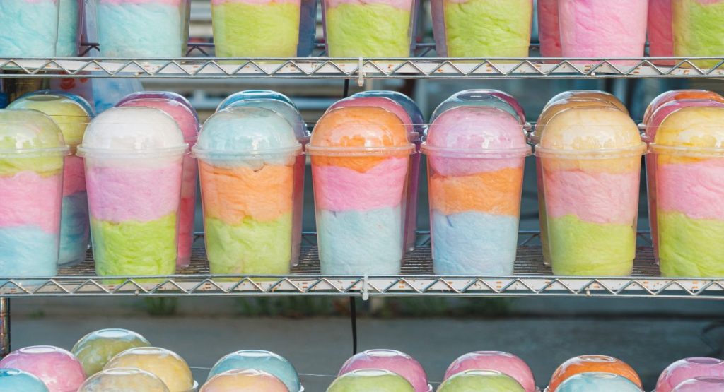Colorful cotton candy