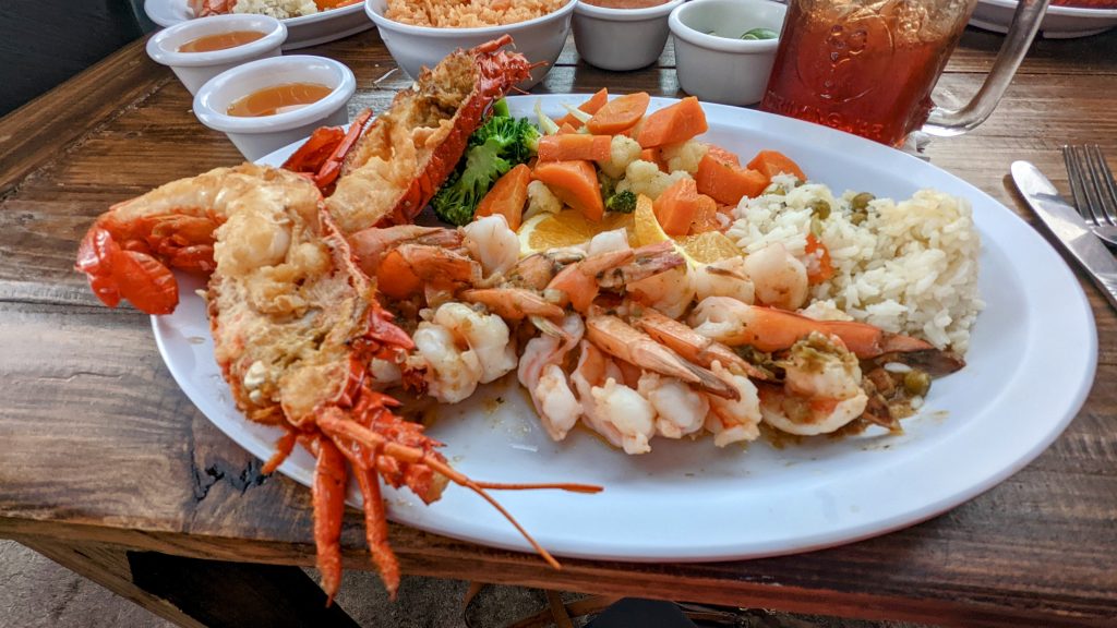 Lobster plate in Puerto Nuevo Mexico