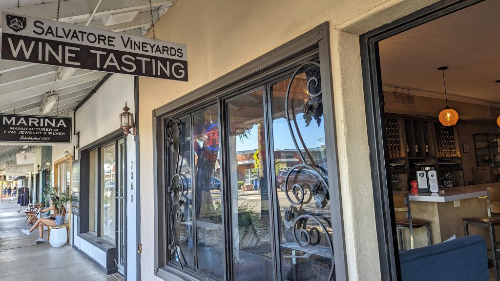 Entrance to Salvatore Vineyards Wine Tasting Scottsdale