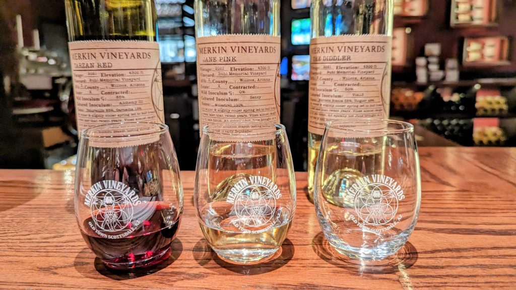 Wine tasting at Merkin Vineyards Scottsdale Tasting Room