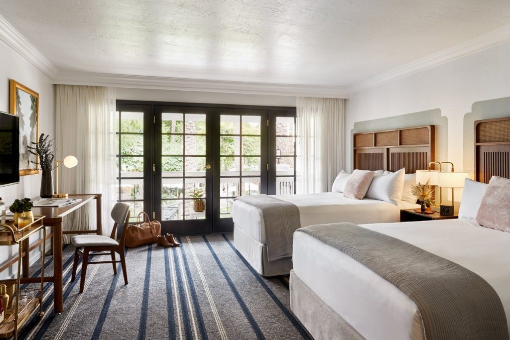 Queen/Queen guestroom at The Scott Resort & Spa. Credit: The Scott Resort & Spa.