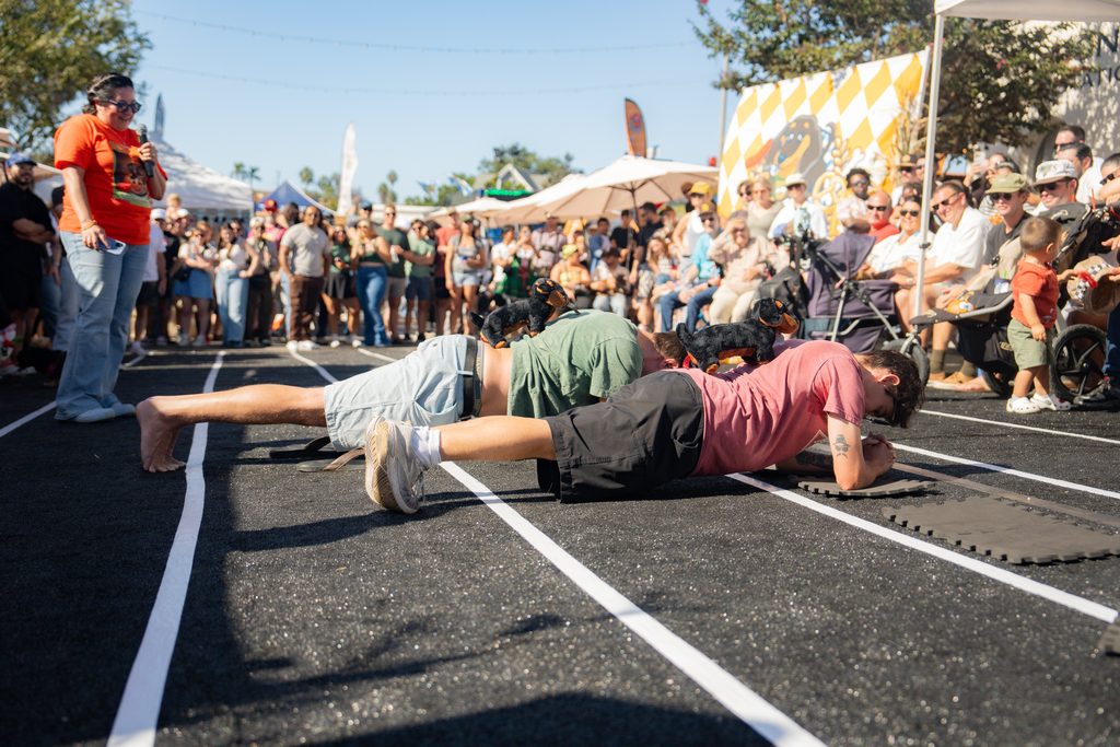 plank competition at La Mesa Oktoberfest