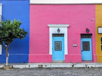 Colorful houses in Pueblo Magico Jala, Nayarit