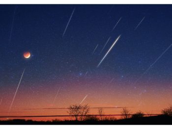 blood moon and meteor shower