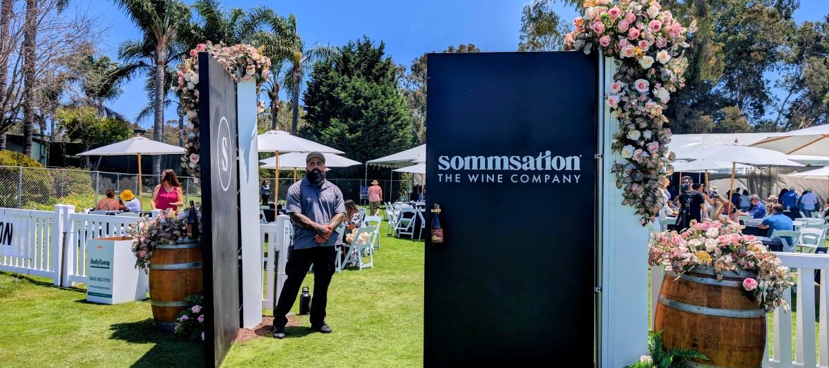 Entrance to Sommsation VIP Pavilion California Wine Festival Carlsbad