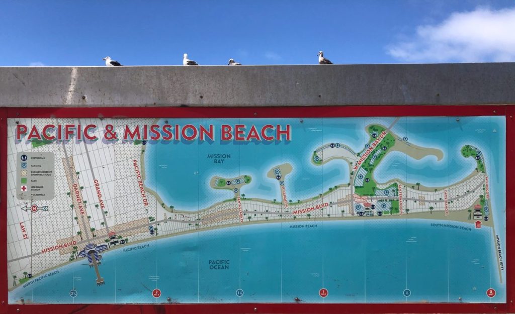 Mission Beach Mission Bay Pacific Beach Map