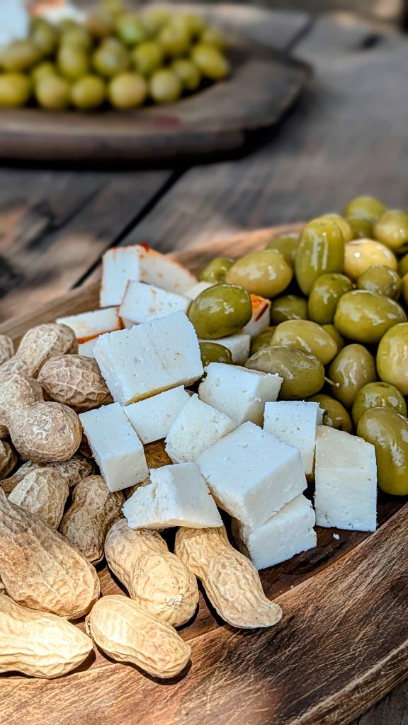 Cheese, Olives & Nuts at Rancho El Carrizo Rosarito Cañon Ecoroute