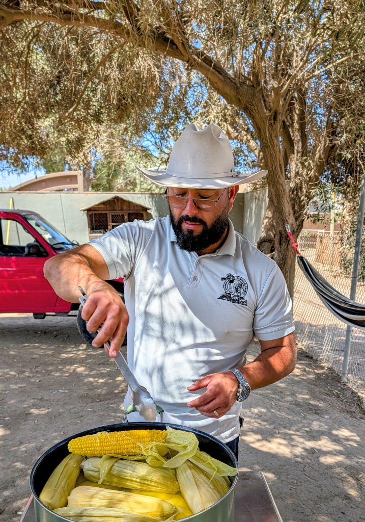 Fresh Corn boiled on Rancho El Carrizo