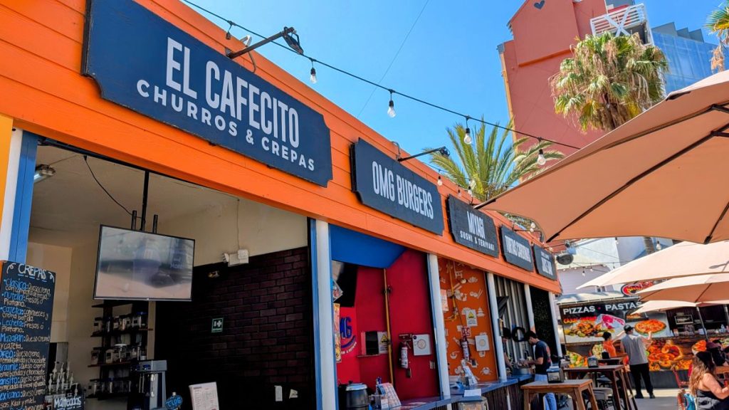 Food court at Tinta Negra Tap Room Rosarito