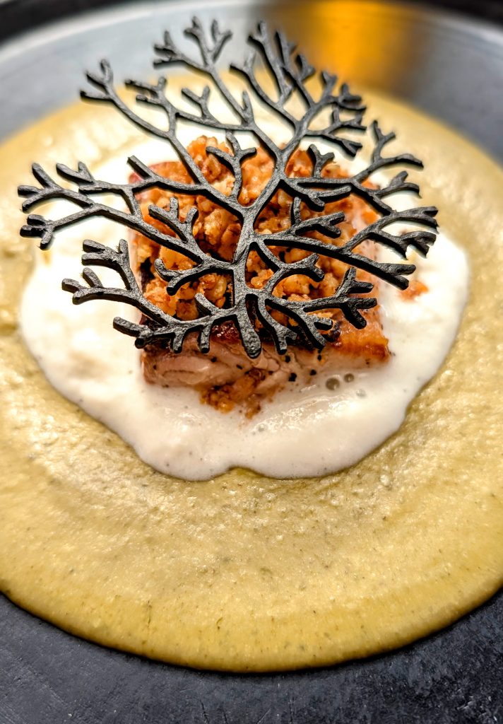 Fish course at Occio Alta Tradición