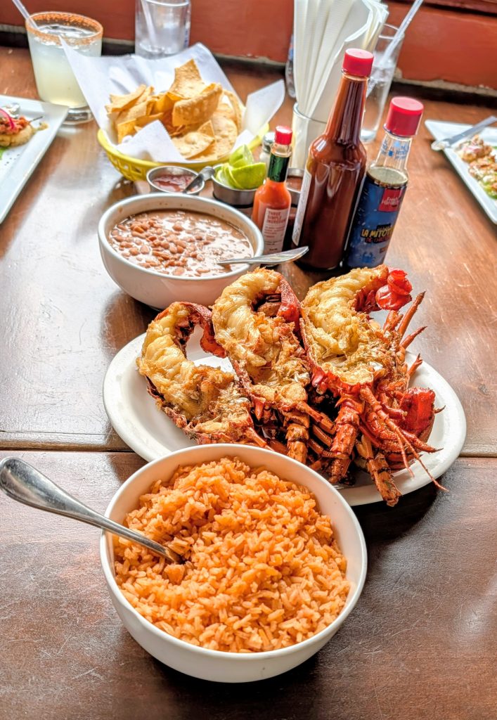 Lobster lunch in Puerto Nuevo