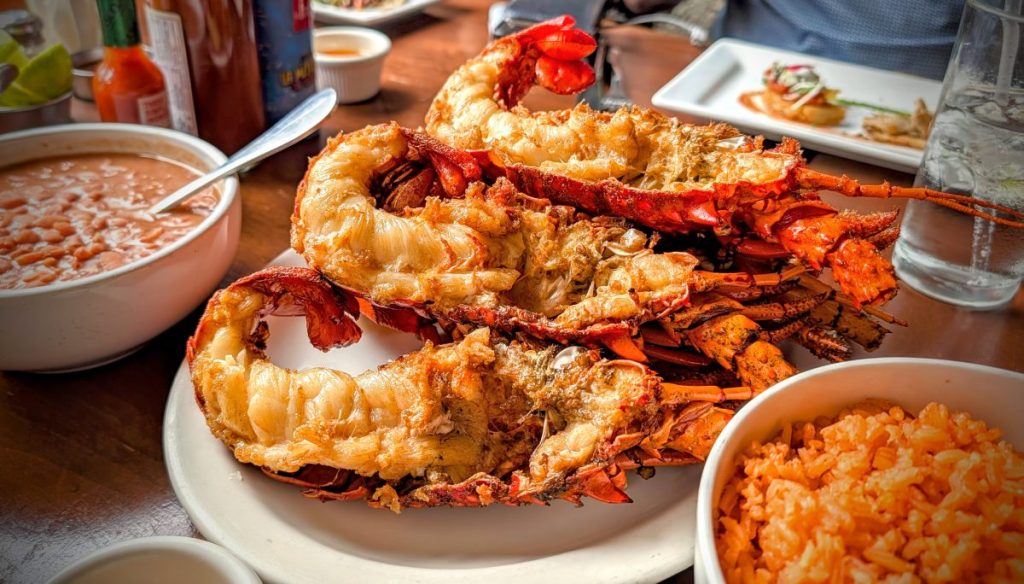 Lobster lunch in Puerto Nuevo