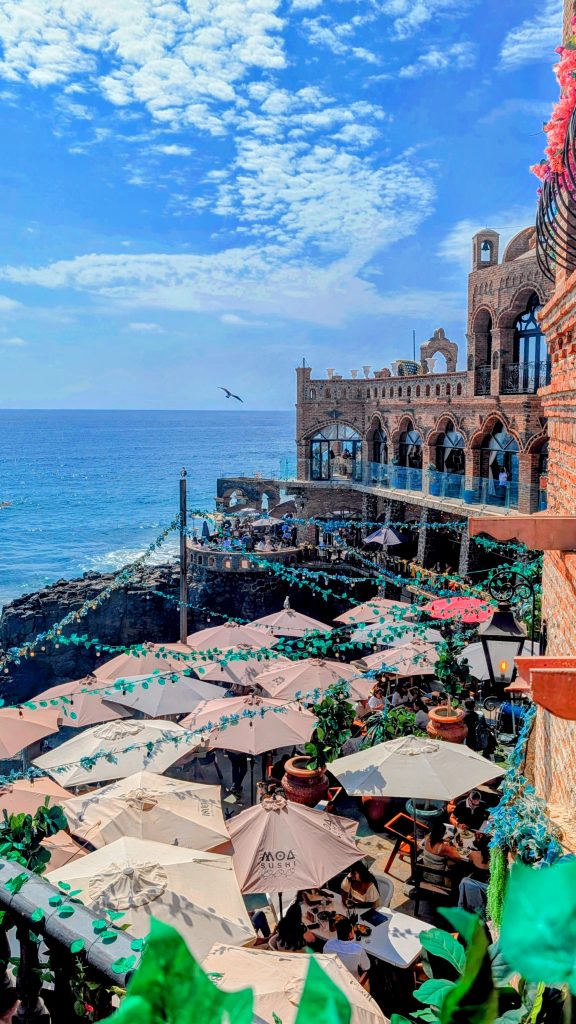 Los Portales terrace overlooking the ocean