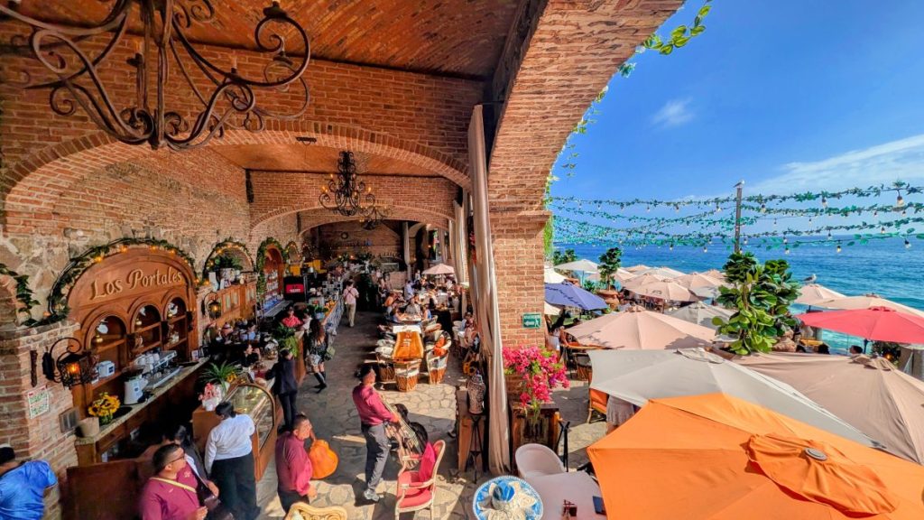 Los Portales restaurant with ocean view