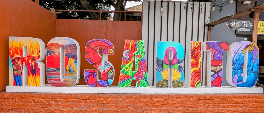 Rosarito Sign on Benito Juarez Blvd in Rosarito