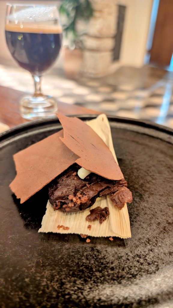 Chocolate Tamal at ICU restaurant in Puerto Vallarta