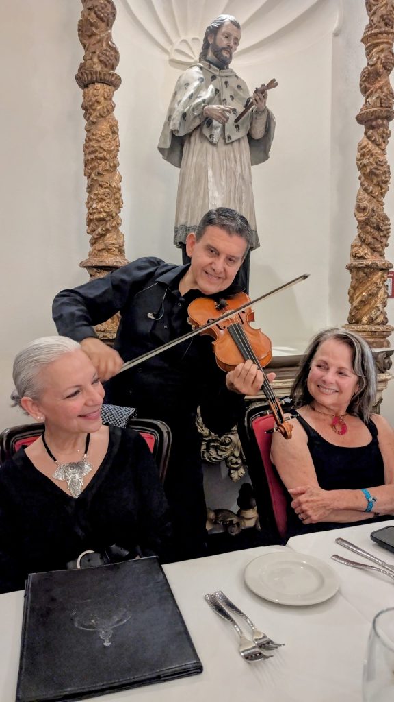 Violin Player at La Capella Puerto Vallarta fine dining restaurant