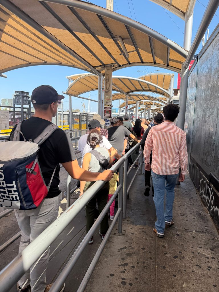 Border Crossing into USA from Mexico at San Ysidro