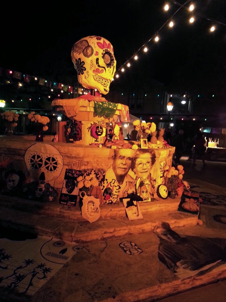 Sugar skull altar at dia de los muertos in old town san diego