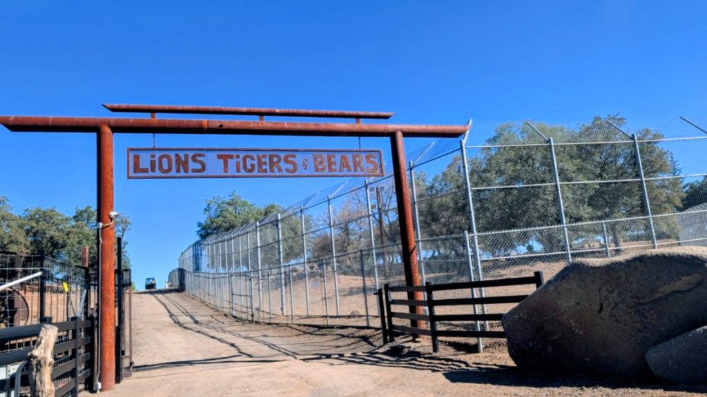 Entrance to Lions Tigers and Bears Sanctuary San Diego